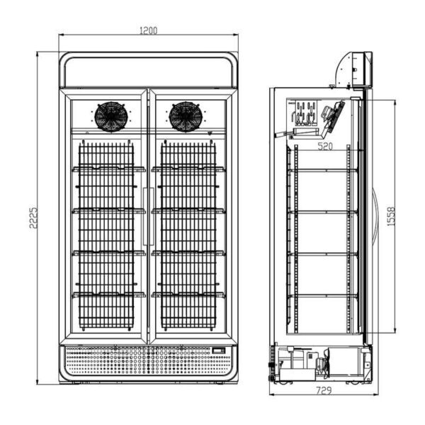 HUSKY 796L UPRIGHT FREEZER WITH CANOPY ZZ