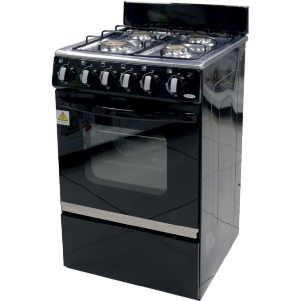 MODYL 4 BURNER GAS STOVE FREE STAND BLACK